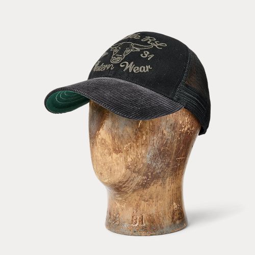 Casquette en denim brodé - RRL - Modalova