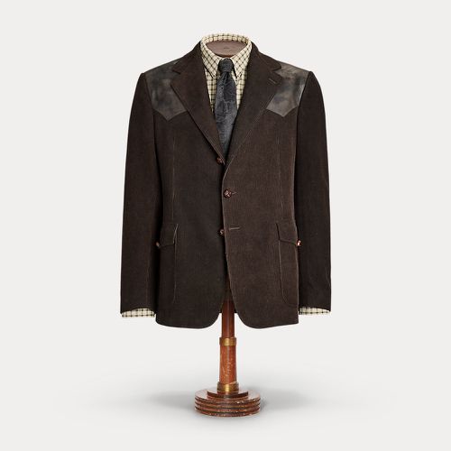 Veste costume velours côtelé et cuir - RRL - Modalova