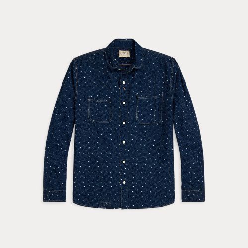 Chemise workwear indigo à motif à pois - RRL - Modalova