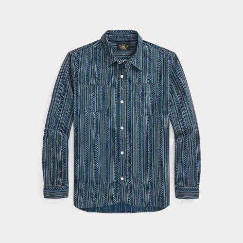 Chemise workwear à motif indigo - RRL - Modalova