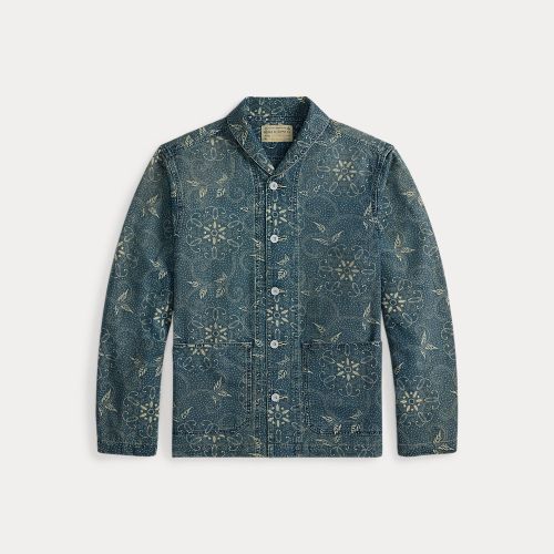 Surchemise tissée à motif indigo - RRL - Modalova