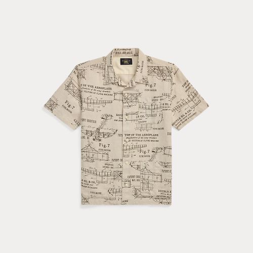 Chemise safari en lin à motif avion - RRL - Modalova
