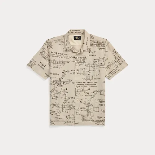 Chemise safari en lin à motif avion - RRL - Modalova
