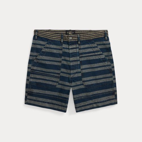 Short rayé en lin et coton indigo - RRL - Modalova