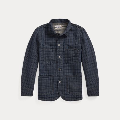 Veste écossaise en jacquard de denim - RRL - Modalova