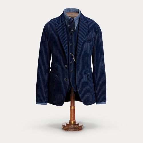 Blazer déstructuré en sergé indigo - RRL - Modalova