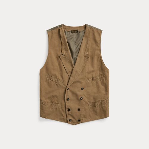Gilet coupe croisée en lin et coton - RRL - Modalova