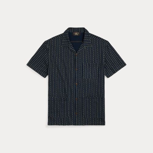 Chemise safari à motif indigo en jersey - RRL - Modalova