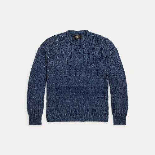 Pull à col roulotté en coton et lin - RRL - Modalova