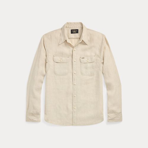 Chemise workwear en lin à chevrons - RRL - Modalova