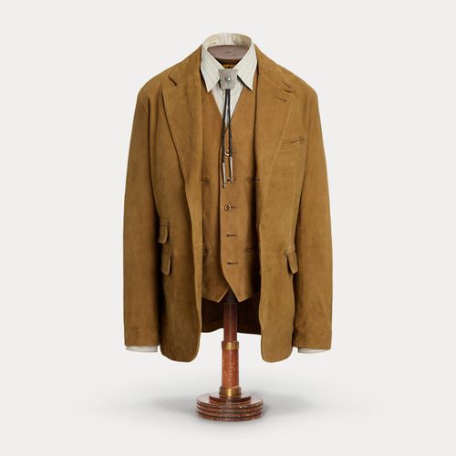 Blazer western déstructuré en daim - RRL - Modalova