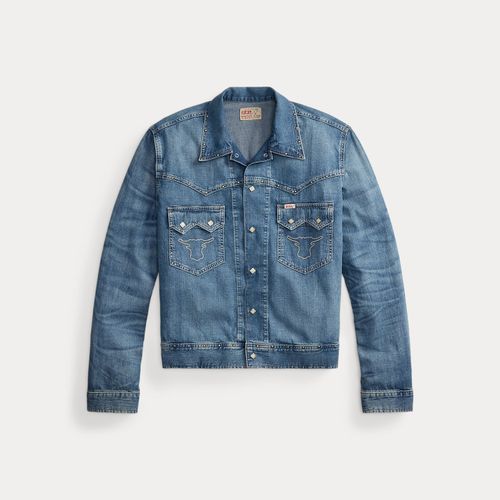 Veste en denim indigo cloutée - RRL - Modalova