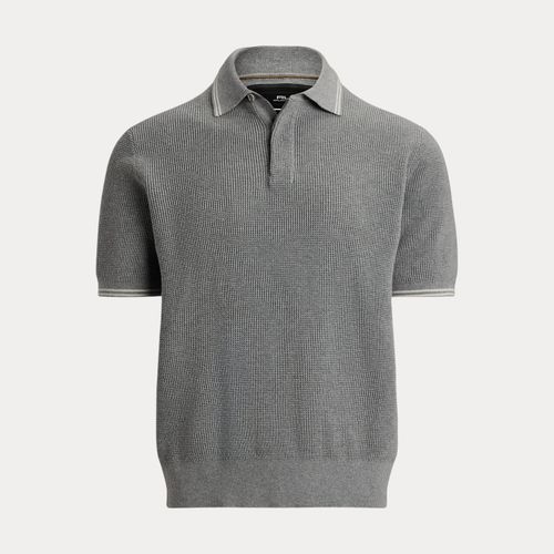 Pull polo coton en tricot gaufré - RLX - Modalova