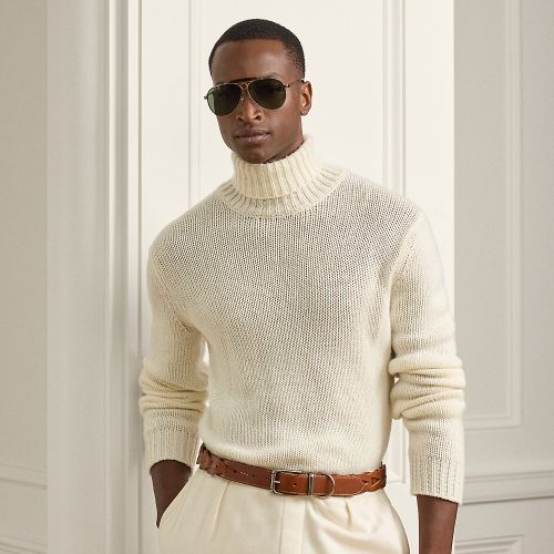 Pull à col roulé en cachemire - Purple Label - Modalova