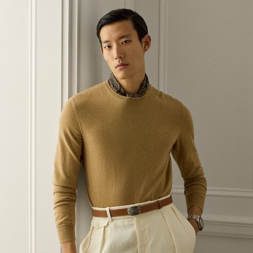 Pull col rond en cachemire - Purple Label - Modalova