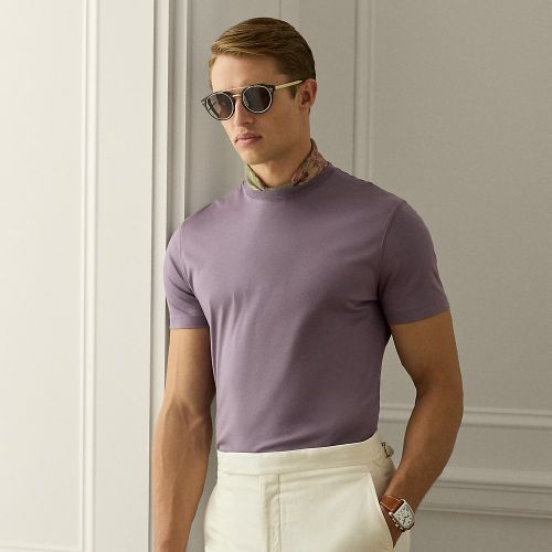 T-shirt à col rond en interlock - Purple Label - Modalova