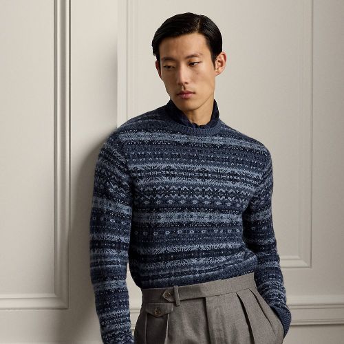 Pull Fair Isle en cachemire, lin et soie - Purple Label - Modalova