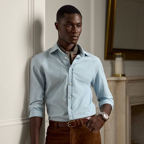 Chemise délavée en chambray - Purple Label - Modalova
