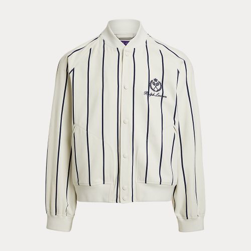 Veste Langdon rayée en coton-cachemire - Purple Label - Modalova