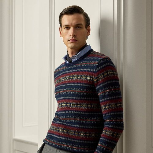 Pull Fair Isle en laine mélangée - Purple Label - Modalova