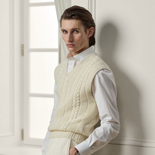 Pull débardeur en cachemire soie et lin - Purple Label - Modalova