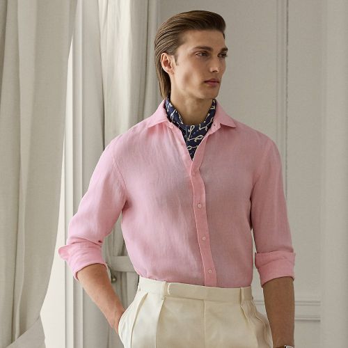 Chemise en lin natté - Purple Label - Modalova