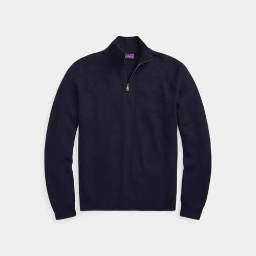 Pull demi-zippé en laine piquée - Purple Label - Modalova