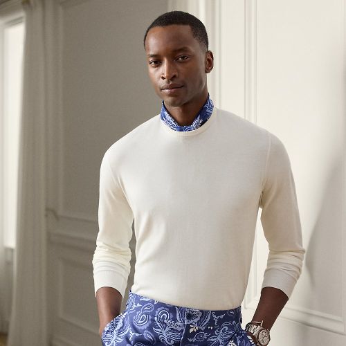Pull col rond en coton - Purple Label - Modalova