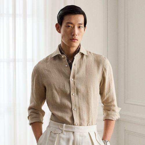 Chemise en lin tweedé - Purple Label - Modalova