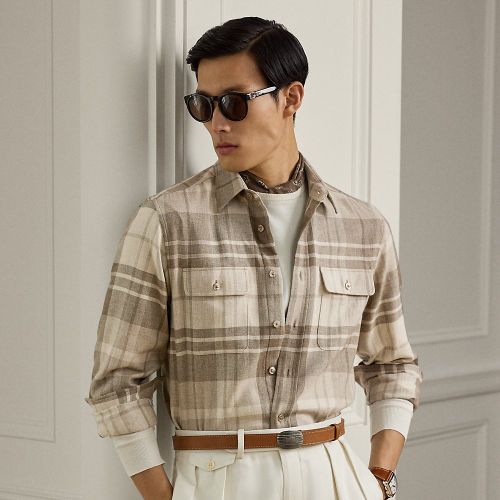 Chemise écossaise en cachemire - Purple Label - Modalova
