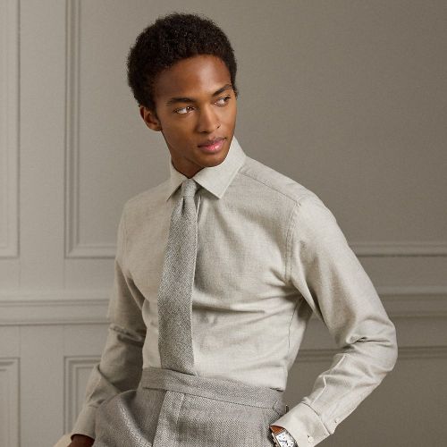 Chemise en flanelle à chevrons - Purple Label - Modalova