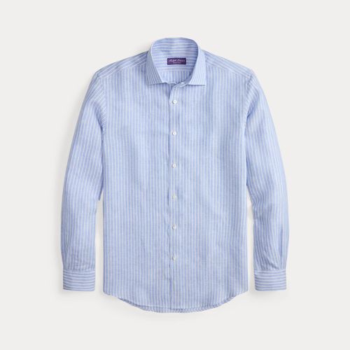 Chemise en lin rayé - Purple Label - Modalova