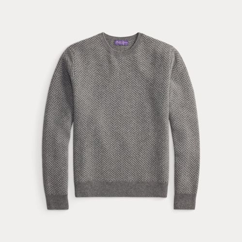 Pull texturé en cachemire à chevrons - Purple Label - Modalova