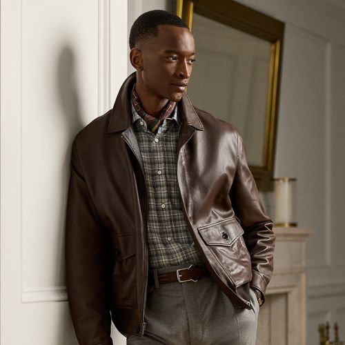 Blouson d’aviateur Everett en cuir - Purple Label - Modalova