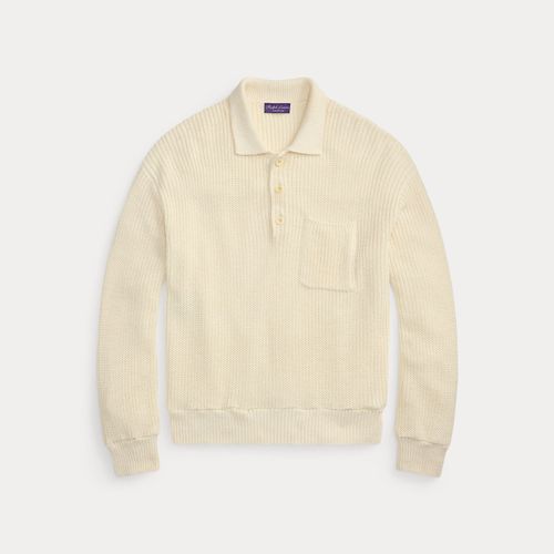 Pull en soie et lin Relaxed Fit - Purple Label - Modalova