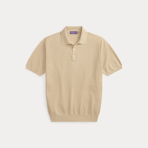 Pull polo en soie mélangée - Purple Label - Modalova