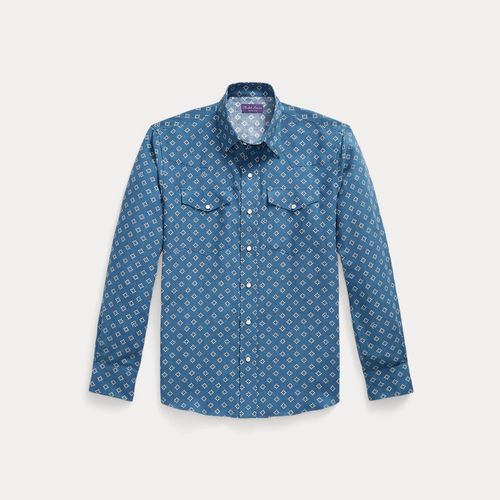 Chemise western Relaxed Fit lin et soie - Purple Label - Modalova