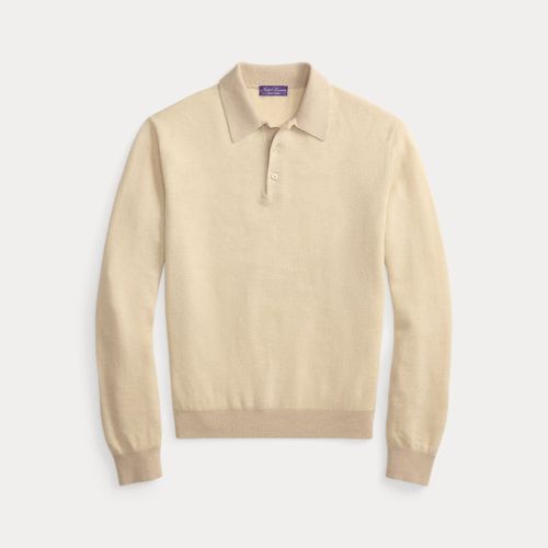 Pull Polo en lin et cachemire - Purple Label - Modalova