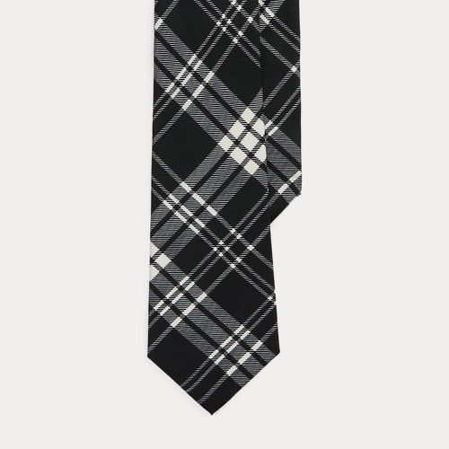Cravate en sergé de soie écossaise - Purple Label - Modalova