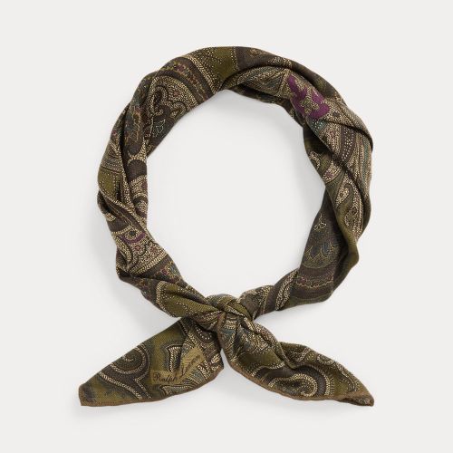 Foulard cachemire soie motif cachemire - Purple Label - Modalova