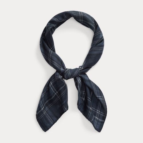 Foulard écossais en cachemire et soie - Purple Label - Modalova
