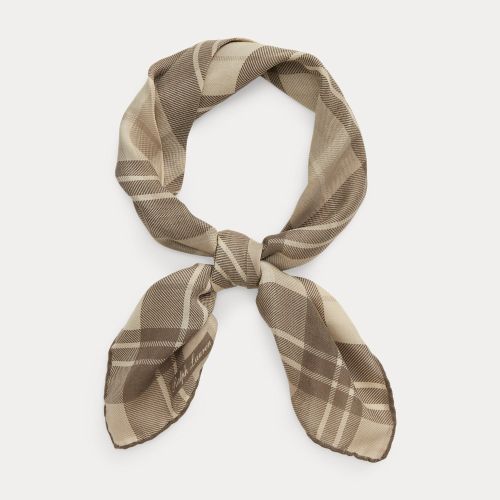 Foulard écossais cachemire et soie - Purple Label - Modalova