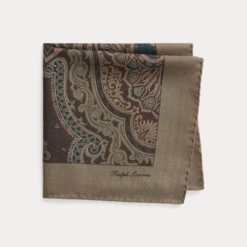 Pochette à motif en soie et cachemire - Purple Label - Modalova