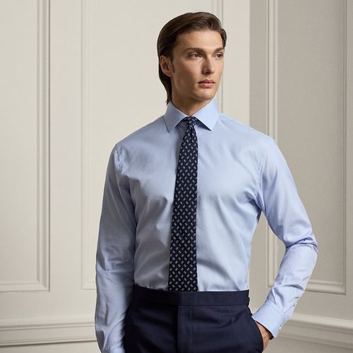 Chemise texturée à imprimé micro-carré - Purple Label - Modalova