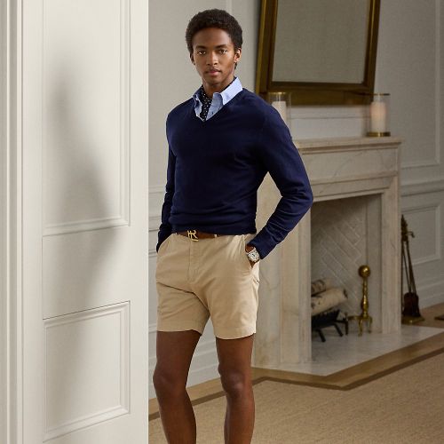 Short fait main en chino Slim Fit - Purple Label - Modalova