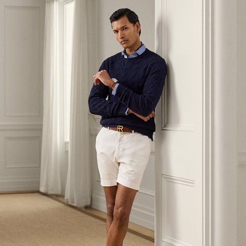Short fait main en chino Slim Fit - Purple Label - Modalova