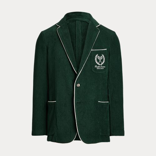 Blazer fait main brodé en coton éponge - Purple Label - Modalova