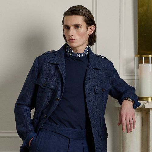 Veste faite main en lin mélangé - Purple Label - Modalova