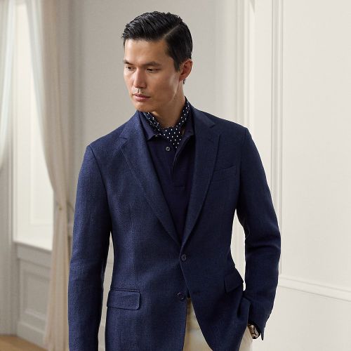 Veste Hadley faite main à chevrons - Purple Label - Modalova