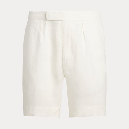 Short confectionné main en dobby de lin - Purple Label - Modalova